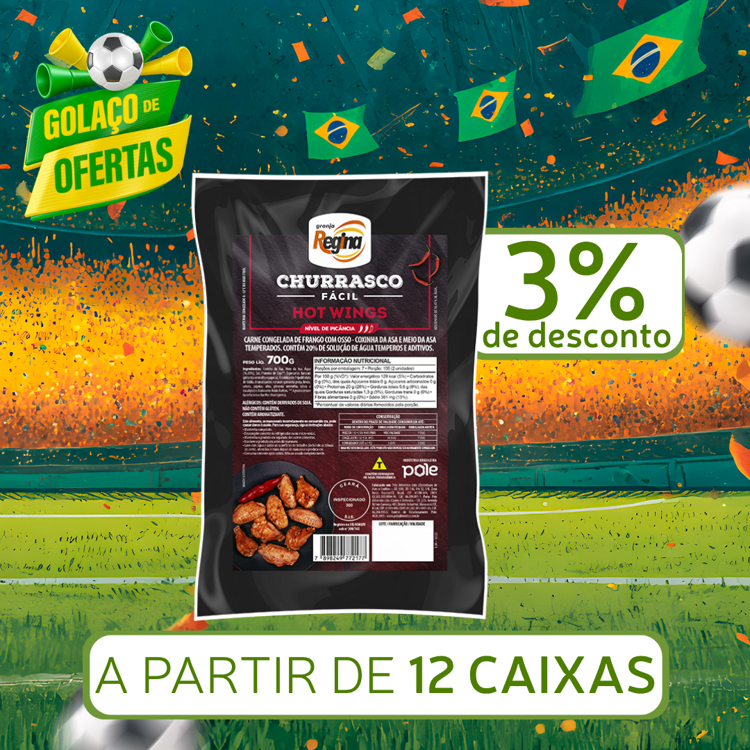 Hot Wings Cong 700g - Churrasco F&aacute;cil